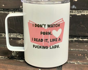 Funny Lady Reader Insulated Camp Mug - 10oz Travel Mug