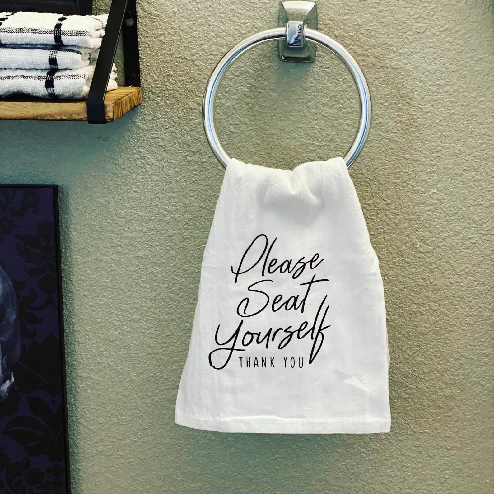 Funny Bathroom hand towels Crinkle Towels Farmhouse 100 Etsy