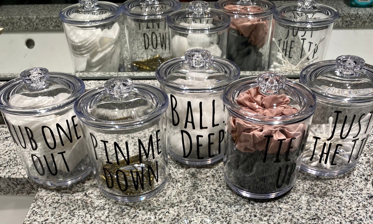 Just the Tip Balls Deep 15oz Bathroom Jars Shatter Proof Etsy