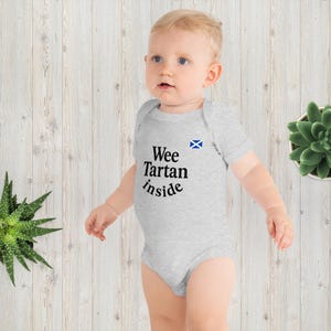 Body de bebé con estampado de tartán – Conjunto escocés para bebé, un bonito regalo de Escocia para recién nacidos, Mundial 2026