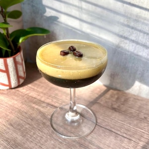 Resin Espresso Martini Glass: Handmade Bar Cart Decor or Gift