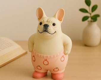 Gift for Dog Lovers • Handmade Ceramic French Bulldog Figurine • Pottery Dog Decor • Custom Frenchie Decor