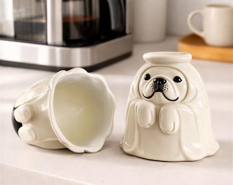 Personalized French Bulldog Mug • Handmade French Bulldog Ceramic Mug • Pottery Gift for Dog Lovers