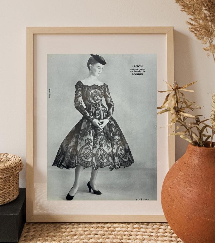 LANVIN VINTAGE Jeanne Lanvin フランス製 ワンピース Jeanne Lanvin | vintage by rosemaine
