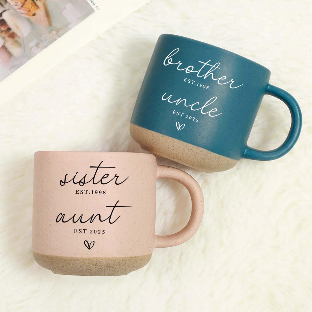 Custom Pregnancy Reveal Mug for New Aunt and Uncle, Pregnancy ...