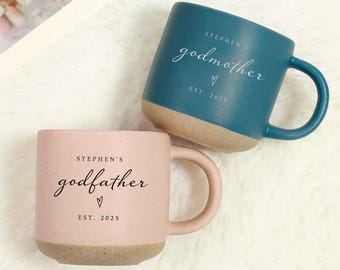 Personalized Godmother Godfather Est Custom Mug, Personalized Gift for Godparents, Godparent Appreciation Gifts, Godmothers Godfathers Mugs