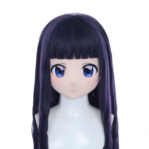 Custom Kigurumi Anime Mask – Tomoyo Daidouji Inspired Cosplay Head | 2D Style Full Headpiece | Handmade Kig Face Shell