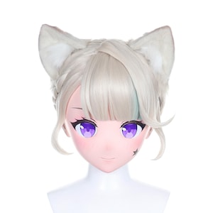Handmade Linette Kigurumi Cosplay: Anime Cat-Eared Magician Mask & Outfit