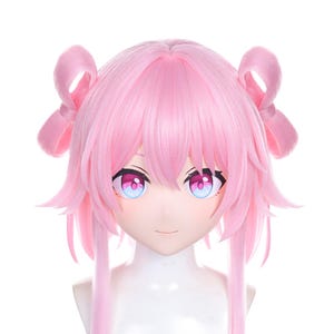 Custom Kigurumi Anime Mask Head | March 7 Cosplay Headpiece | Handmade Costume Prop