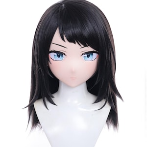 Custom Kigurumi Anime Mask – Yawata Misuzu Style | Handmade 2D Cosplay Head | KIG Doll Mask | Anime Face Shell