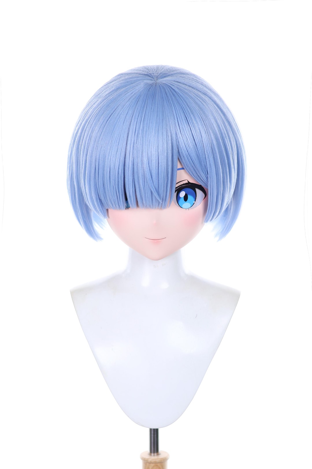 Custom Anime Kigurumi Mask: Rem Cosplay Headpiece - Etsy