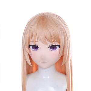 Custom Kigurumi Anime Mask Head | Sister Charlotte Cosplay Headpiece | Handmade Costume Prop
