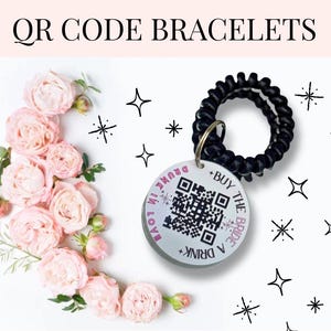 Aanpasbare QR/NFC TAP Code Party-armbanden: vrijgezel, 21e verjaardag