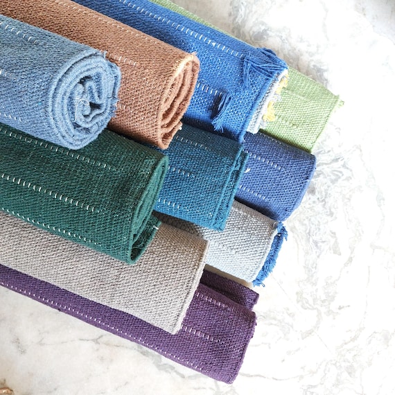 Handwoven Organic Cotton Yoga Mat, Natural Exercise Pad, Eco-Friendly Textile