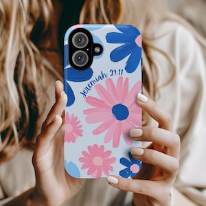 Christian Phone Case Jeremiah 29:11 – Floral Bible Verse Case for iPhone – Faith Gift for Her – Aesthetic Religious MagSafe Cover