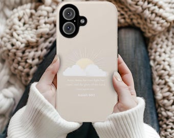 Christian Phone Case with Bible Verse Isaiah 60:1 MagSafe Compatible Tough Faith iPhone Case Scripture Gift for Believers Religious Case