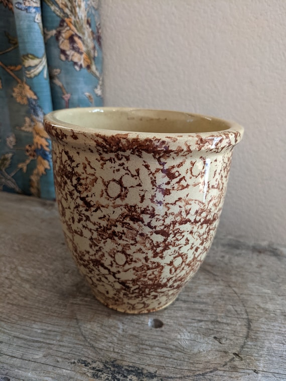 RRP Co Roseville Ohio pottery Spongeware Crock Planter 700 Etsy