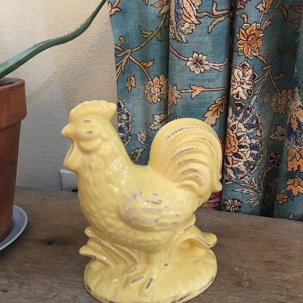 Large White Ceramic Country French Rooster main image 1
