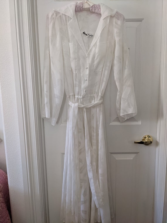 Miss Ashlee California Vintage Sheer White Dress S
