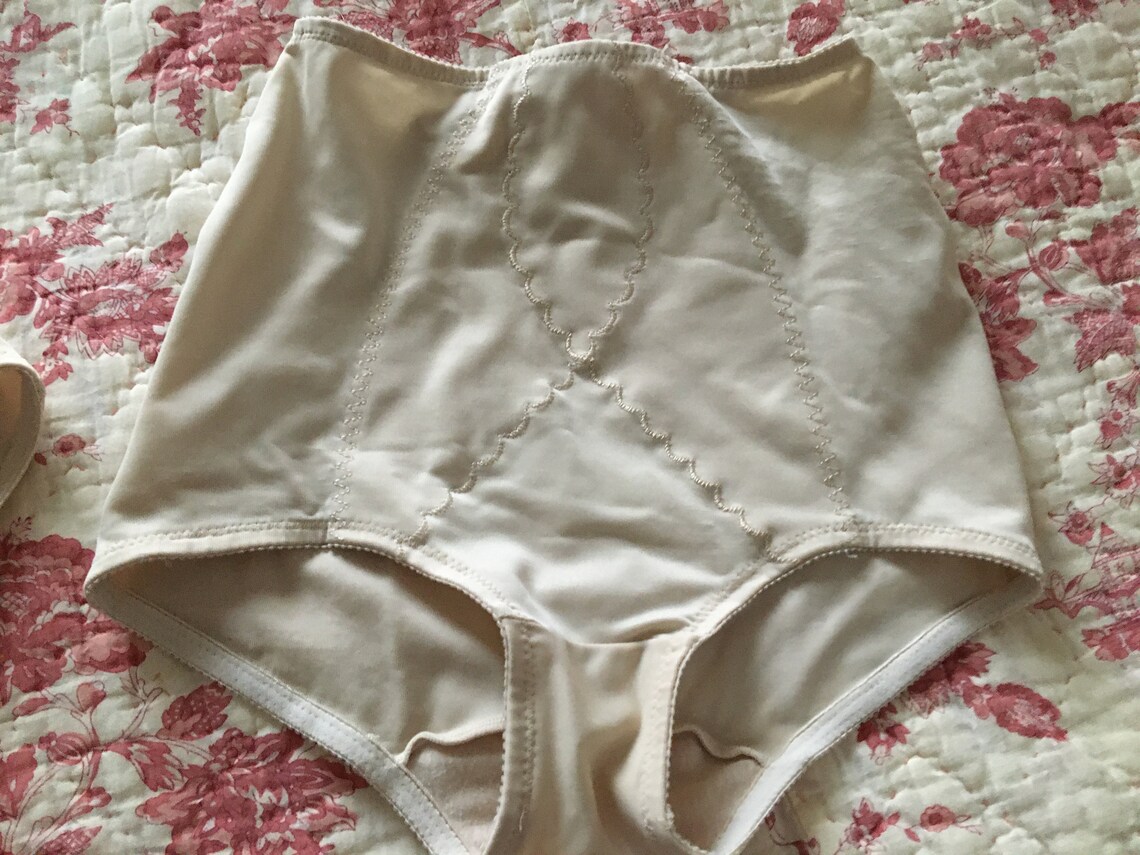 Set of 2 Vintage Tummy tuck control Shapewear Panties Beige Etsy