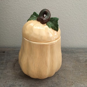 H&HD Farmers Market Pumpkin Squash Gourd Ceramic Canister Cookie Jar by Hearth and Home Design Fall Thanksgiving Decor