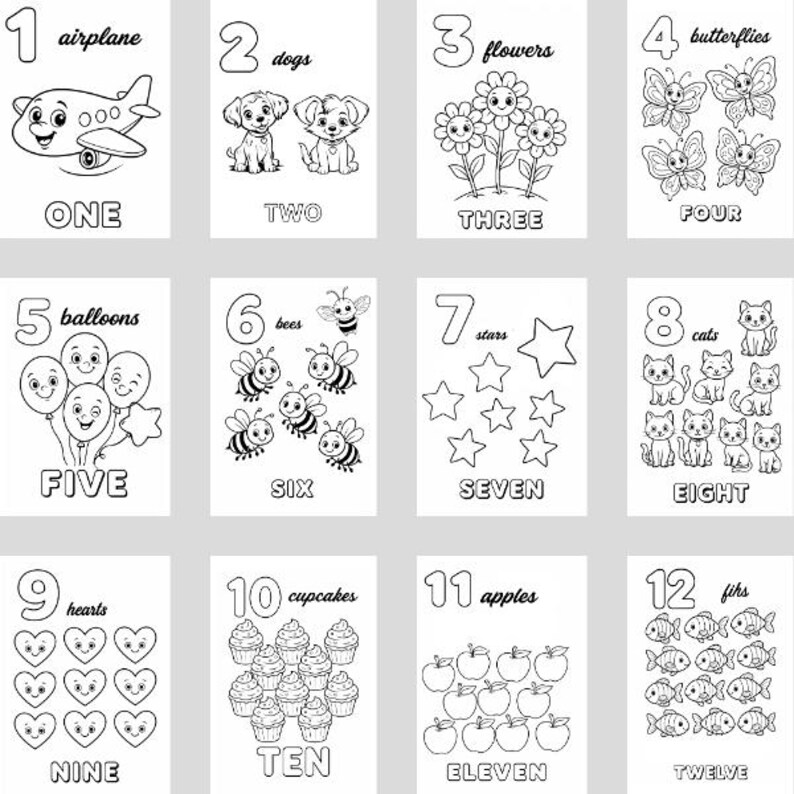 Number Coloring Pages 1-30 for Kids | Printable Math Worksheets ...