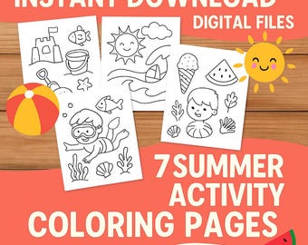Summer Activity Pages for Kids: Fun Printable Worksheets (PDF Download)