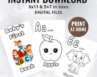 ABC Coloring Book for Toddlers: Printable Alphabet Learning Pages (Digital Download)