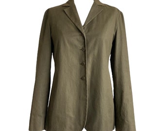 miu miu 90s y2k khaki army green blazer