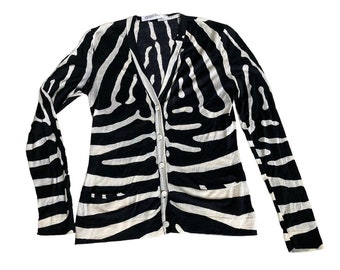 christian dior by galliano era s/s2008 zebra print cardigan