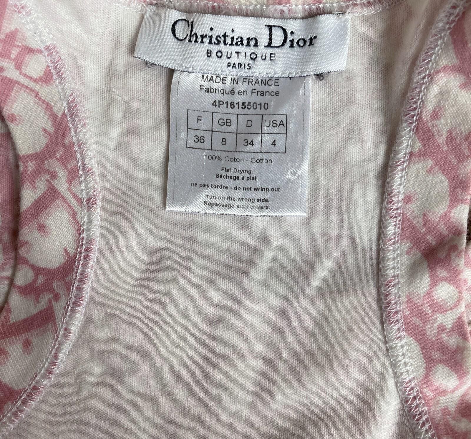 Christian Dior タンクトップ トロッター ガリアーノ ピンク 美品✨Christian Dior トロッタータンクトップ ガリアーノ期 - メルカリ