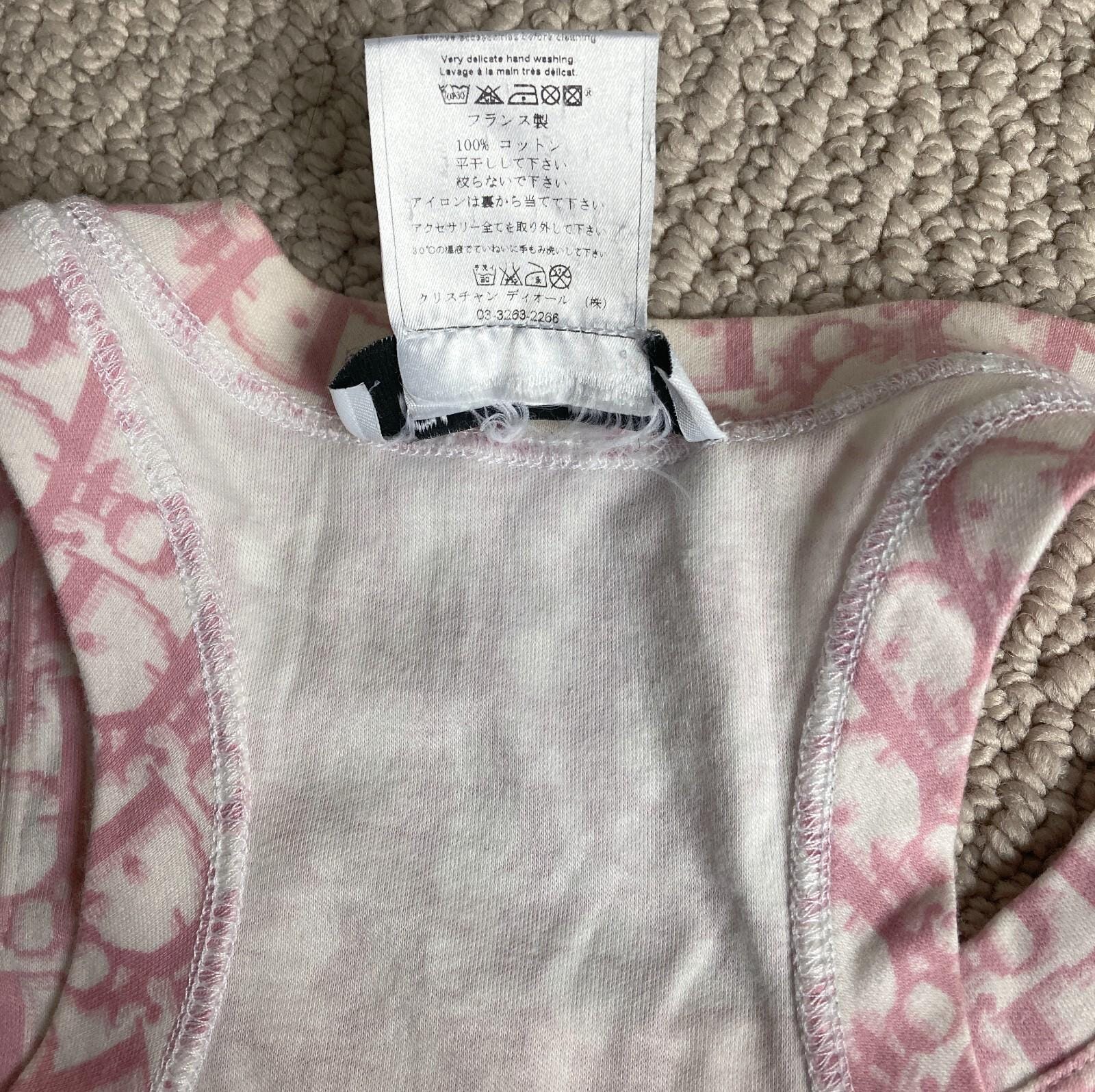 Christian Dior タンクトップ トロッター ガリアーノ ピンク Christian