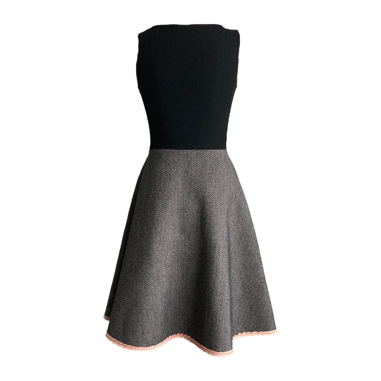 Vtg Miu Miu F/W 2000 Black & Gray Colorblock Wool Dress - Etsy