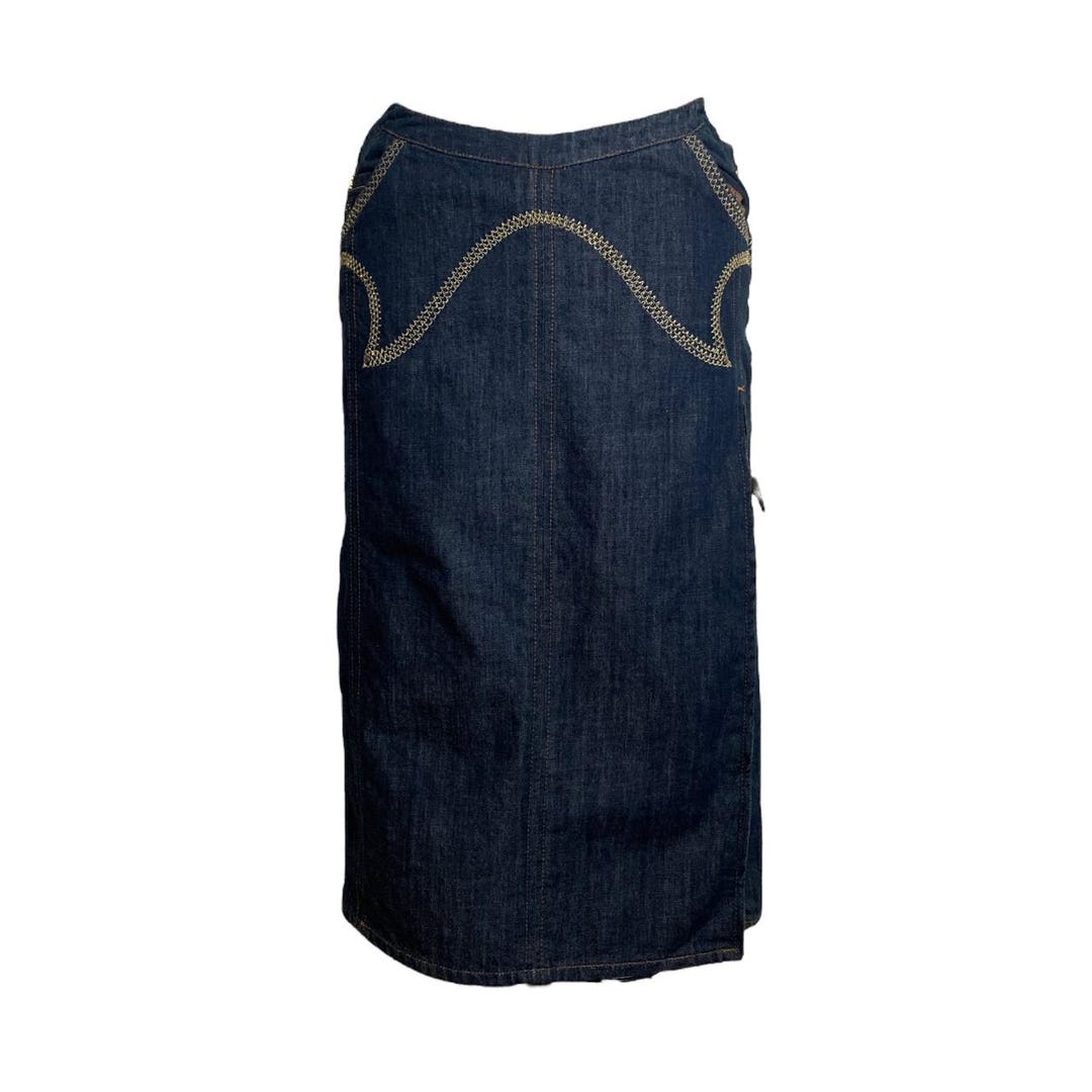 Just Cavalli Roberto Cavalli 00s Y2k Dark Denim Western Cowboy