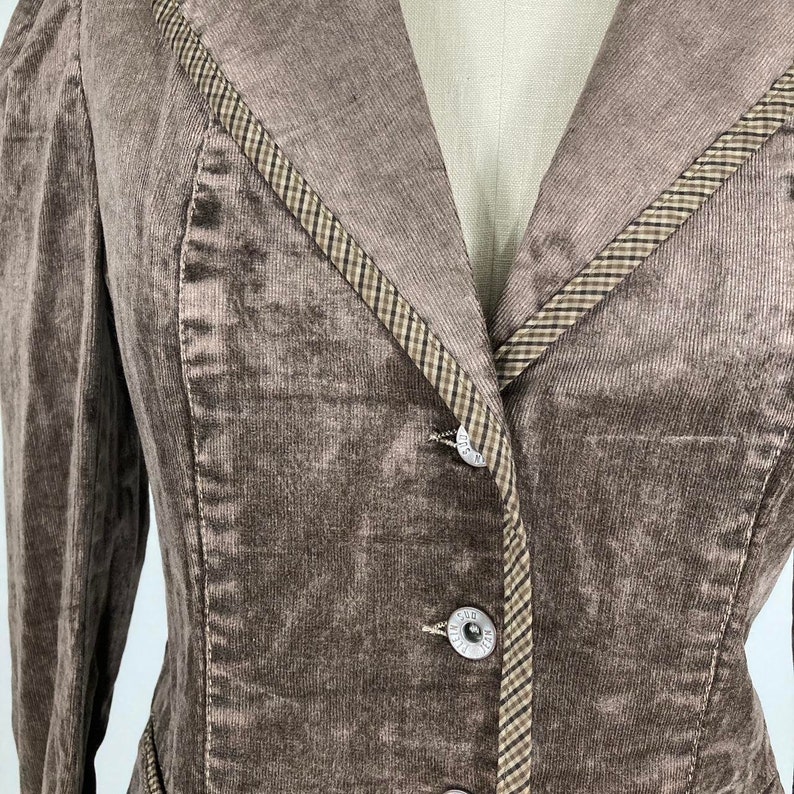 PLEIN SUD JEANS 2000s BROWN DISTRESSED LEATHER HOOKED JACKET main image 1