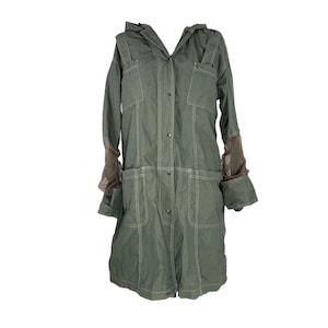 Japanse designer TRUNK van hiroko koshino Kaki en groen militair jack