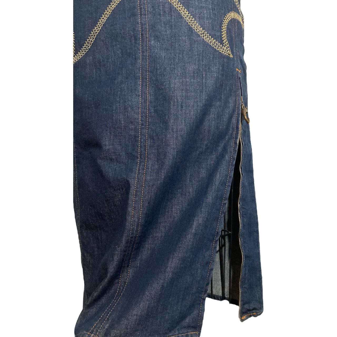 スカート 00s y2k archive just cavalli denim skirt Just Cavalli Roberto Cavalli 00s Y2k Dark Denim Western Cowboy