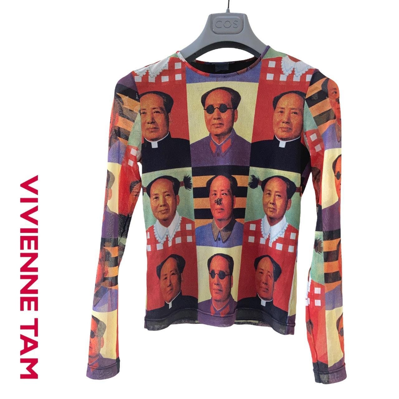 Vintage Vivienne Tam Asian Print Top Long Sleeve Y2K Shirt