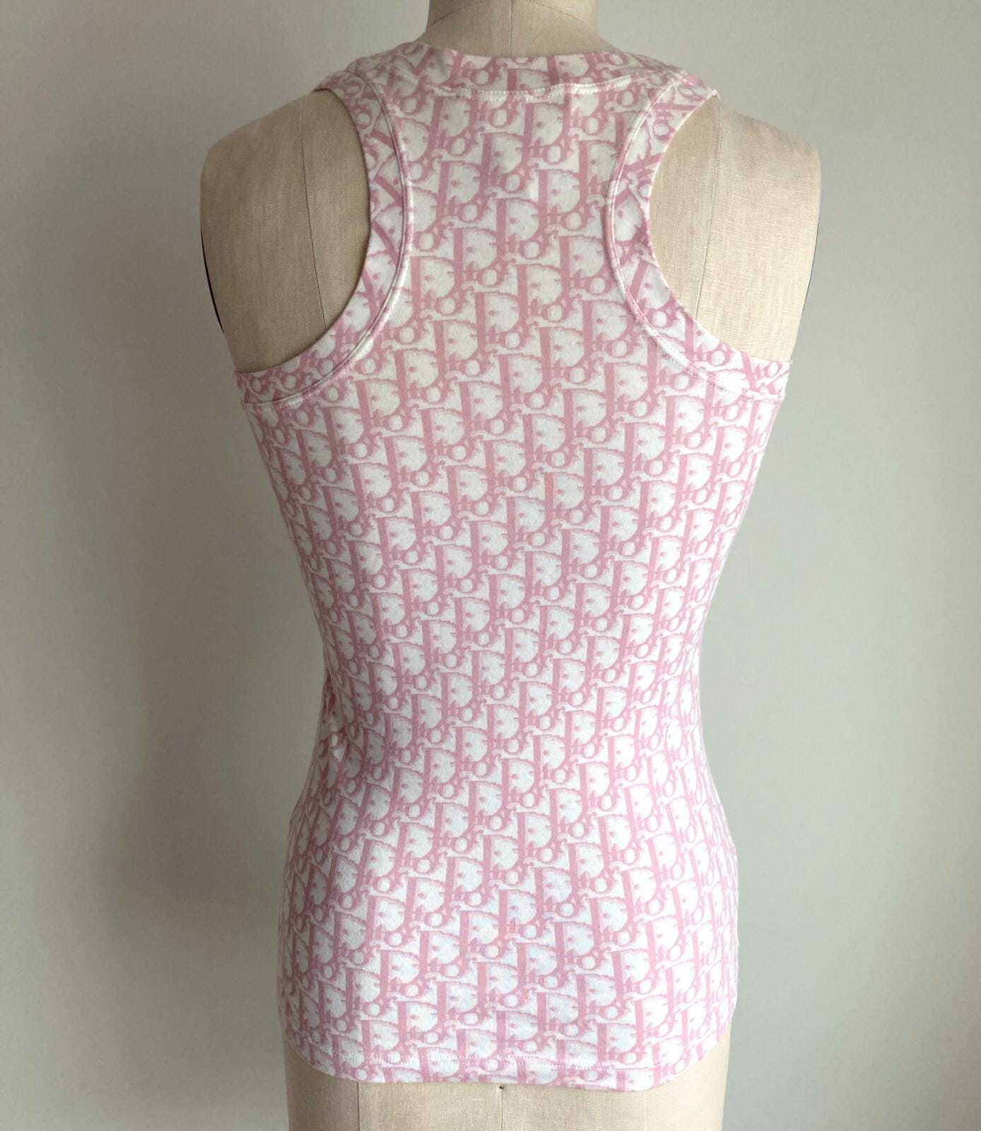 ヴィンテージ クリスチャン ディオール トップ　ピンク　ジョン・ガリアーノ Christian Dior S/S2004 John Galliano Pink Trotter Logo Monogram