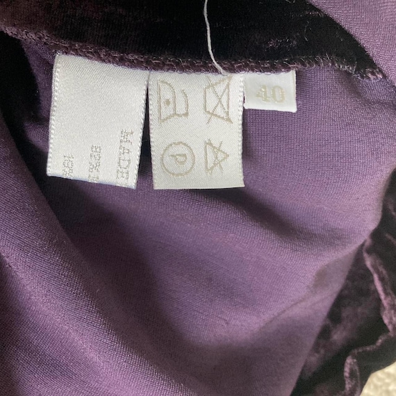 miu miu F/W1997 deep purple velvet skater mini sk… - image 4