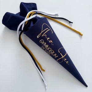 Schultüte 5.Klasse, Schultüte Gymnasium, Personalisierte Schultüte aus Stoff, Schultüte mit Name oder Wunschtext, Einschulung 2026