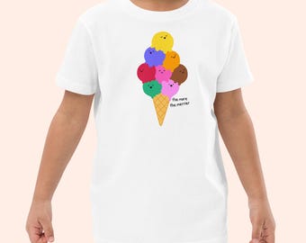 Camiseta infantil de algodón orgánico con helado