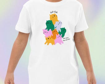 Camiseta de algodón orgánico del Club de Gatos para Niños