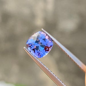 Cushion Cut Tanzanite 1.40 Ct (6.50x6.50 mm) Natural Violet Blue Loose Tanzanite Gemstone | Unheated Faceted Tanzanite | December Birthstone