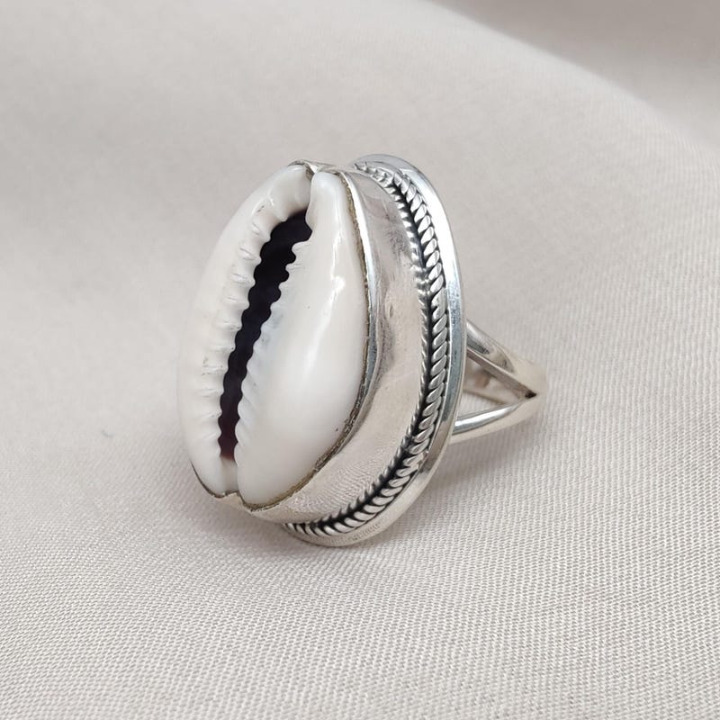 Cowrie Shell Ring - Etsy