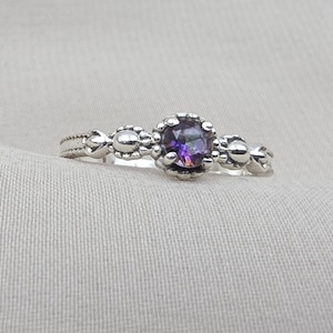 925 Sterling Silver Mystic Topaz Ring, Minimalist Stackable Gemstone Jewelry
