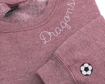 Custom Embroidered Game Day Sweatshirt – Personalized Mascot Crewneck