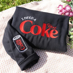Moletom bordado da Coca-Cola Diet - Preciso de um moletom da Coca-Cola Diet - Presentes da Coca-Cola Diet - Presentes de aniversário para melhor amiga
