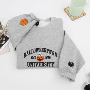Embroidered Halloweentown Sweatshirt: Spooky Season Crewneck