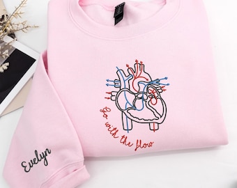 Sudadera de enfermera bordada: "Déjate llevar", regalo de cardiología